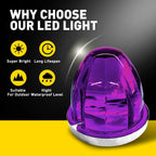 4X Purple LED Clearance Marker Light for Truck Trailer Camper (EXV)