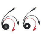 Crocodile Clip Probing Cables with Coaxial BNC Connectors (Pack of 2)