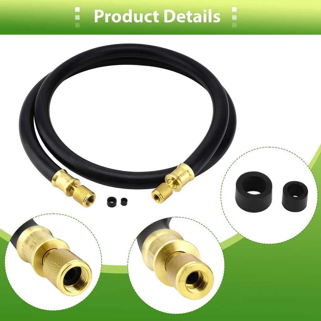 High-Flow Refrigerant Hose for Automotive (6', 1/2" Diameter, 3/8" to 1/4" Fitting)