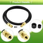 High-Flow Refrigerant Hose for Automotive (6', 1/2" Diameter, 3/8" to 1/4" Fitting)