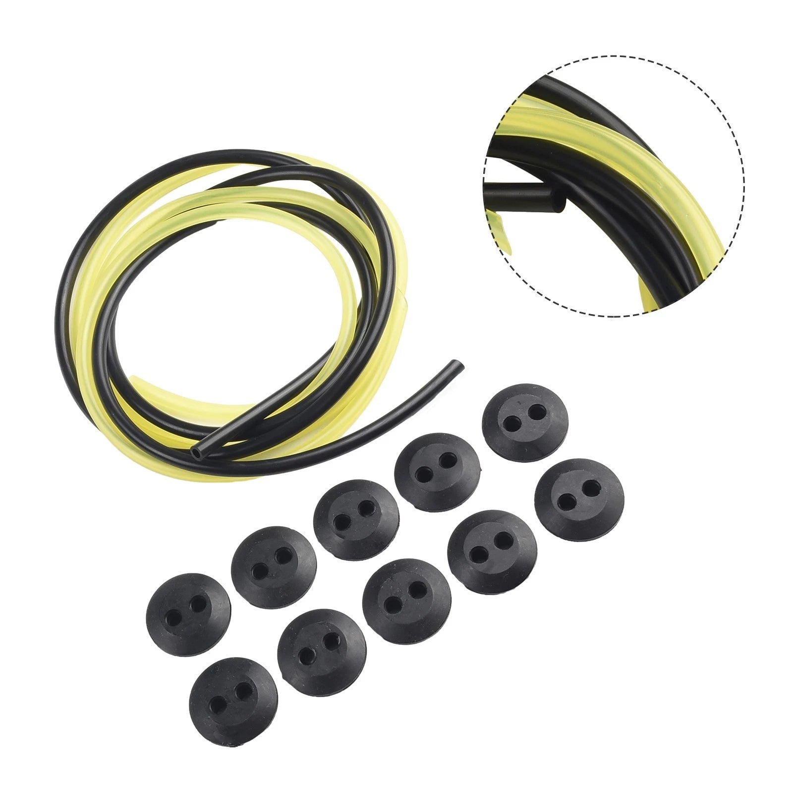 12pcs 2-Hole Fuel Tank Grommet Rubber for Brush Cutter