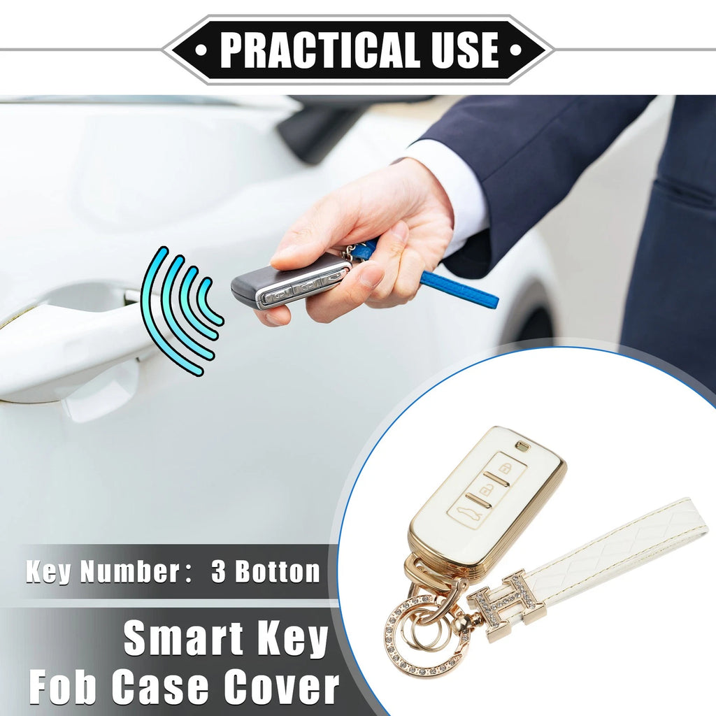 Remote Keyless Key Fob Cover Kit for Mitsubishi Outlander (2013–2021)