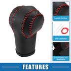Gear Shifting Knob Cover Trim for Nissan Rogue (2008–2013) Black Red
