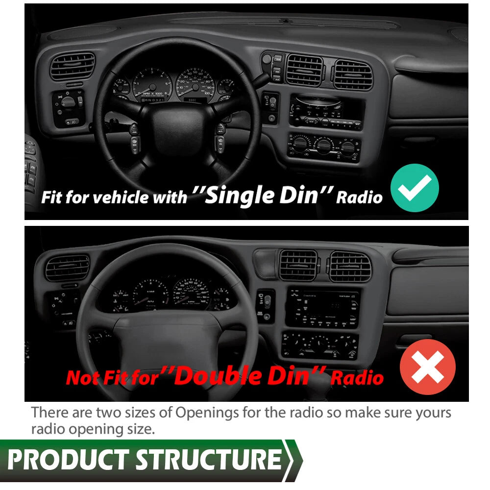 Dash Radio Trim Bezel for Blazer Jimmy Sonoma S10 Bravada (1998–2004)