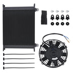 30 Row Engine Oil Cooler with 7" Fan for Universal Street Vehicles
