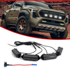 Set of 4 Raptor Style White LED Grill Lights for Toyota Tacoma (24-up)