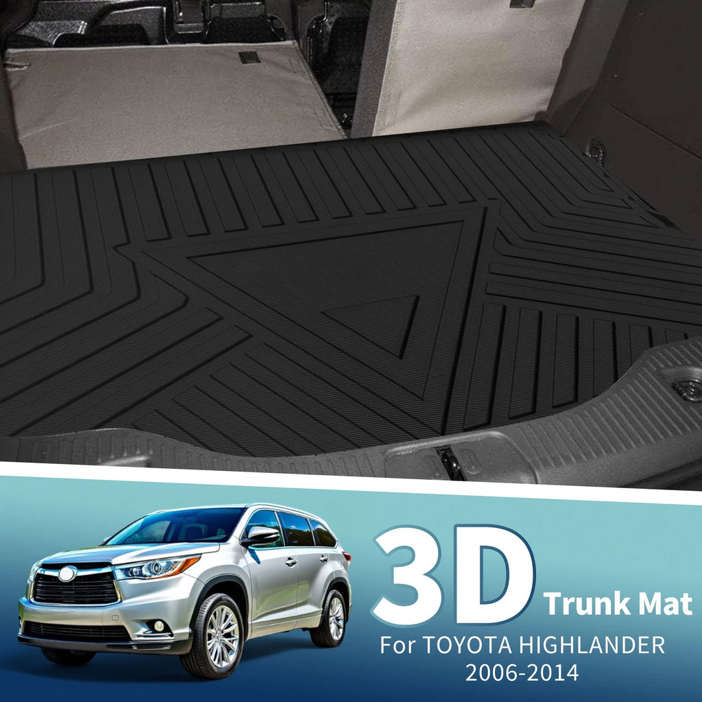 Cargo Liner Rear Trunk Mat for Toyota Highlander (2006–2014) TPE 5/7 Seats