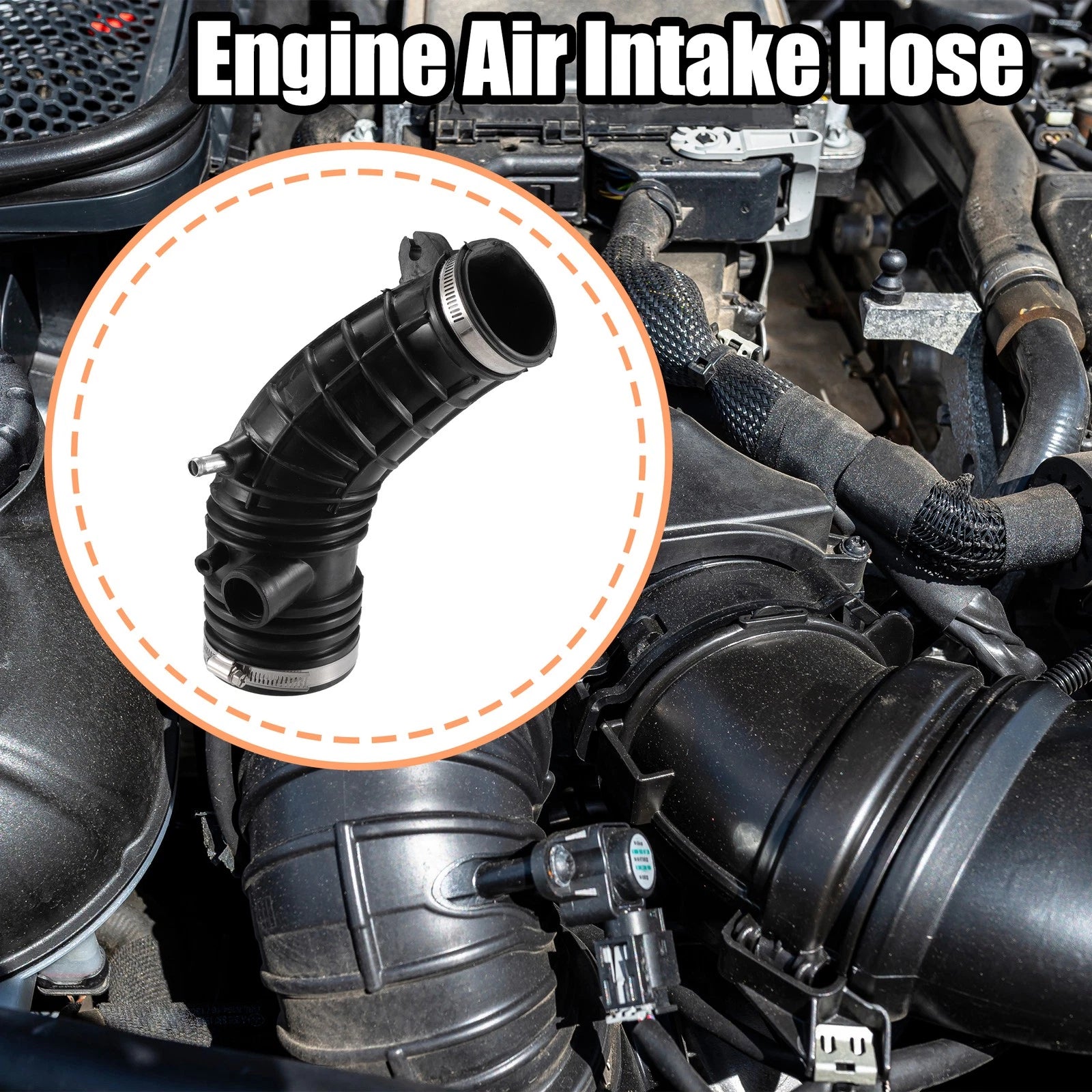 Air Intake Hose for Honda Accord (2003–2004) No. 17228RAAA00 Black