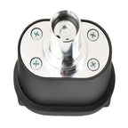 Black Aluminum Finned Oval Valve Cover Air Breather PCV Combo for