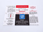 Washer Bottle Replacement with Water Activated Label for GM Models (1959–1974)