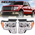 2X LED Tube DRL Projector Headlights for Ford F150 (2009–2014)