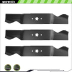 Set of 3 Mower Blades for MTD Cub Cadet (742-0677, 742-0677A, 742-0677B)