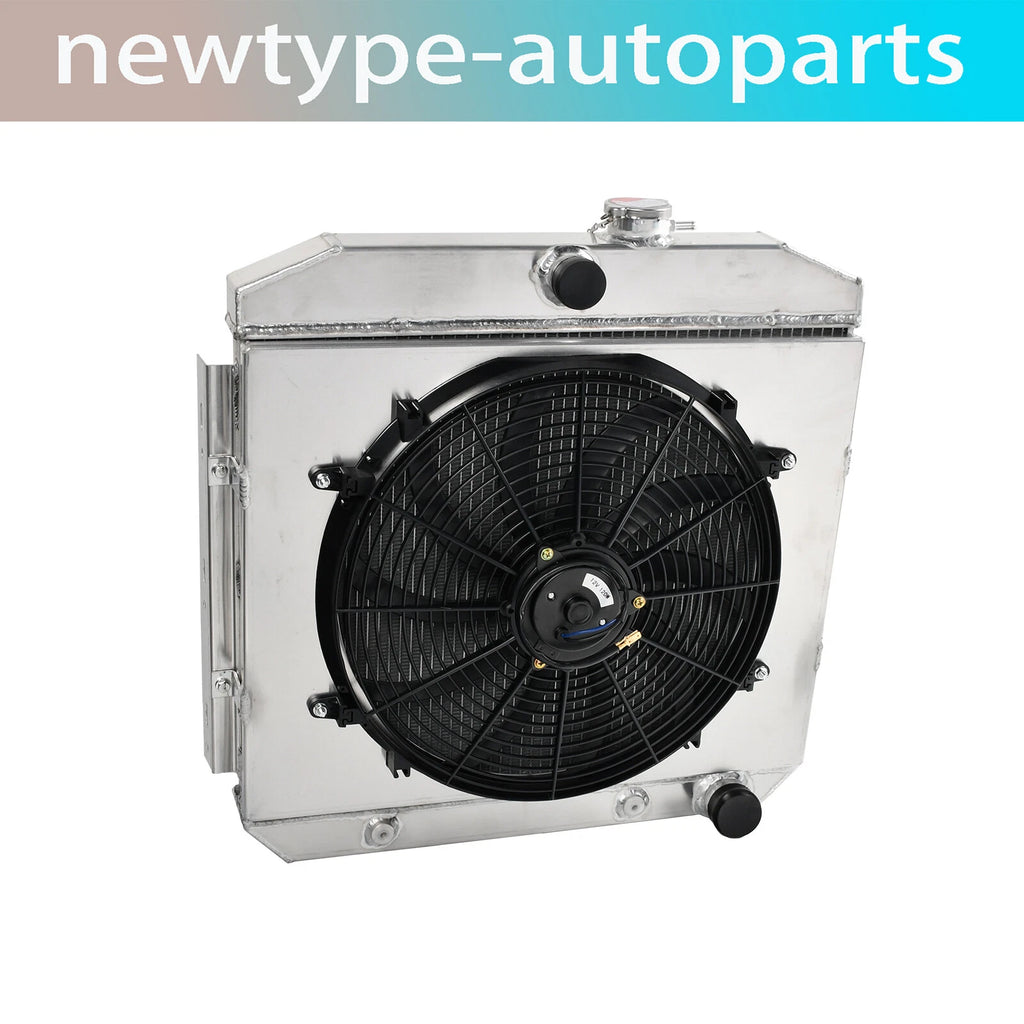 3 Row Aluminum Radiator + Fan Shroud for Chevy Bel Air V8 (1955–1957)