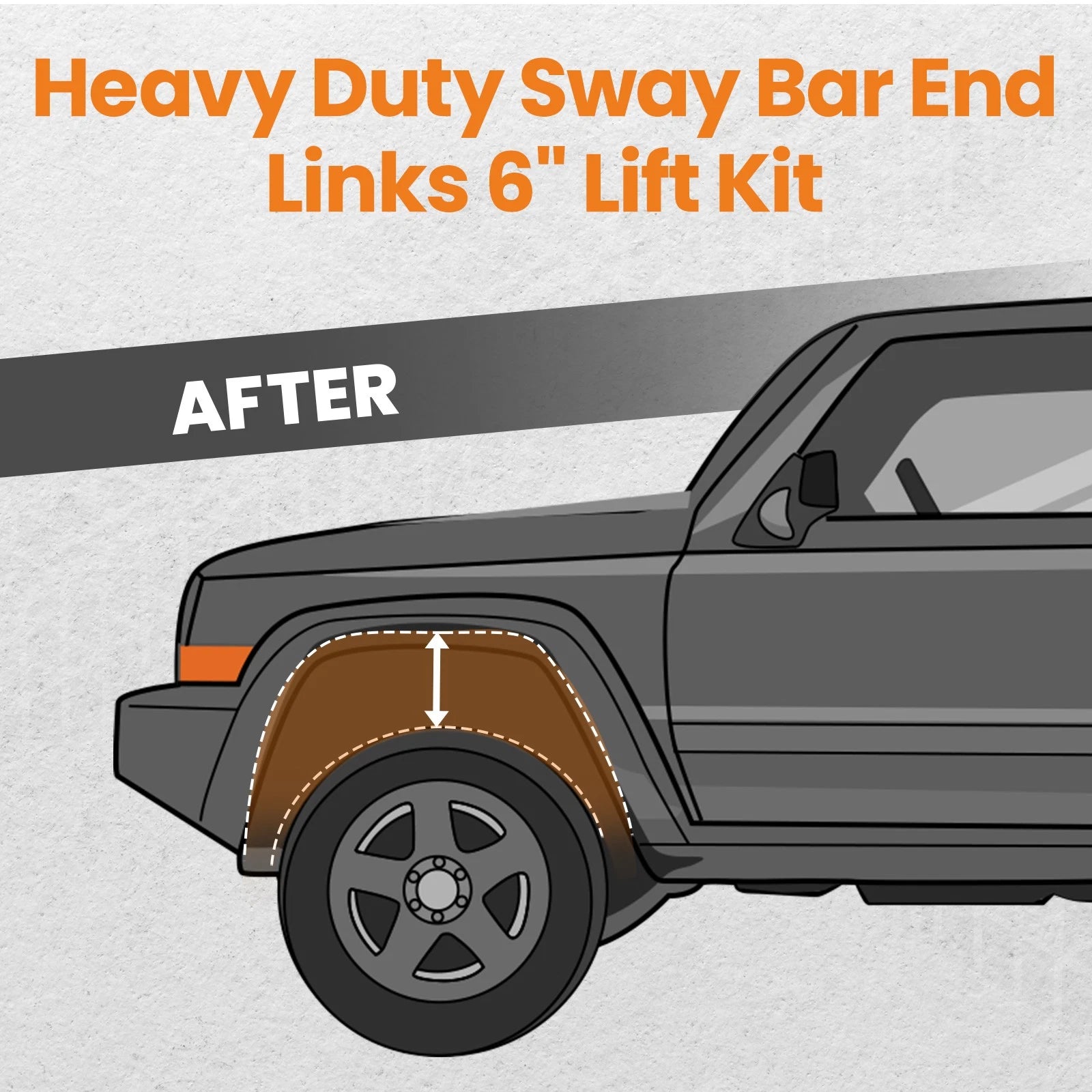 Set of 4 Lift Replacement Sway Bar End Links for GMC Sierra Silverado 1500/2500 HD (2014–2023)