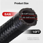 Fuel Line Kit for Make Model  - 10FT AN8 Braided Nylon