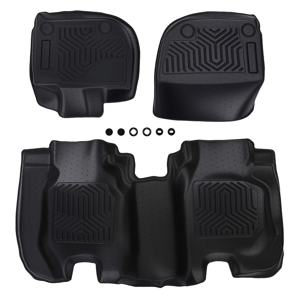 Set of 4 All Weather TPE Carpet Floor Mats for Honda (2015–2020) Black