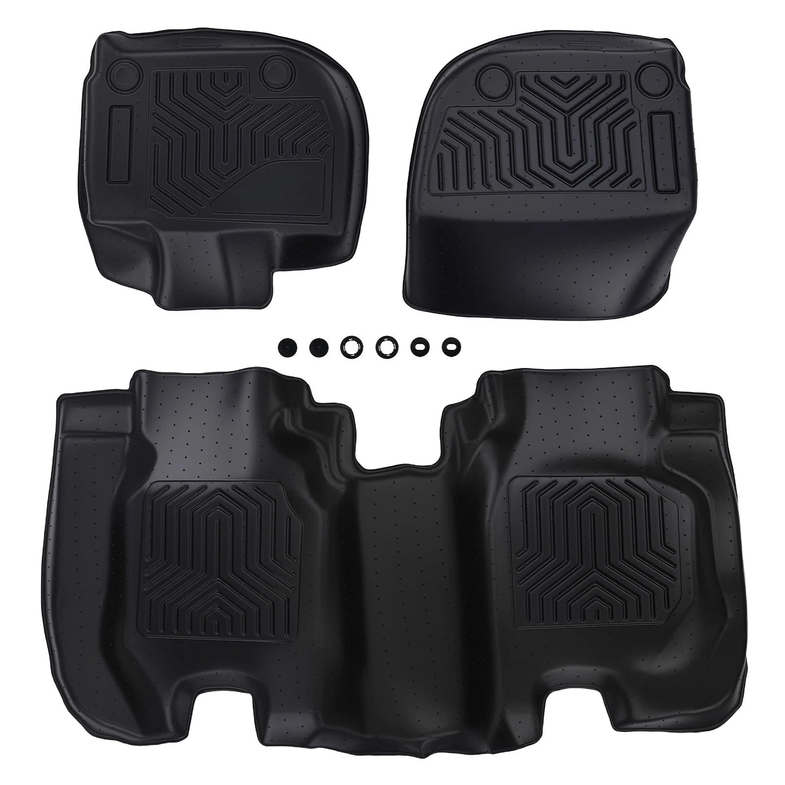 Set of 4 All Weather TPE Carpet Floor Mats for Honda (2015–2020) Black