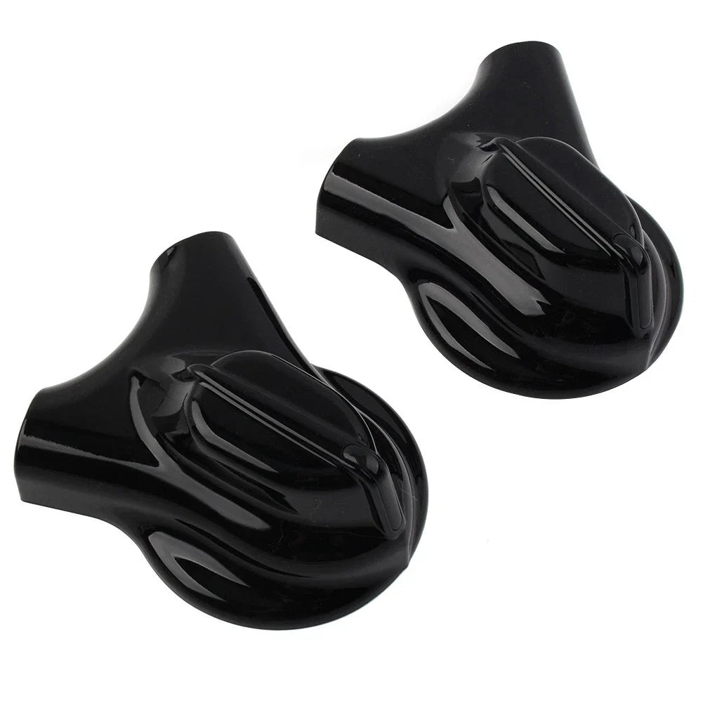 Black Rear Swingarm Axle Covers for Harley Heritage Softail (2008-2017)