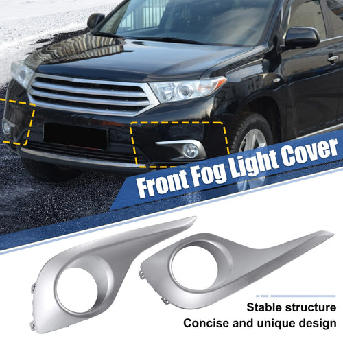1 Pair Fog Light Grille Cover No. 814820E080/814810E060 for Toyota Highlander (2014–2019)