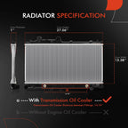 Radiator with Oil Cooler for Subaru Forester (2009–2013) Turbocharged