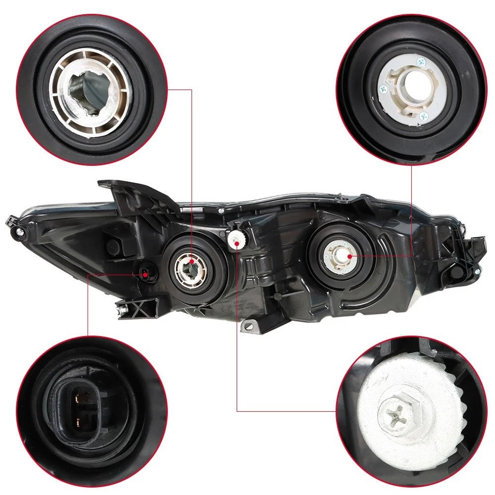 Headlight Pair Projector for Toyota Camry (2015–2017) Clear