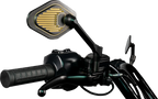 Adjustable Mirror for Drag Specialties (Black/Gold, Short Stem, Right)