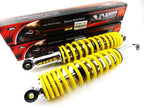 365mm JBS Yellow/Chrome Shock Absorbers for Kawasaki F5 350 Bighorn