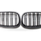 Carbon Pattern Dual Line Front Grille for BMW 5 Series E60 E61 (2004–2009)