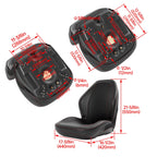 2X Black Sewn Bucket Seats for Yamaha Rhino 450 660 700 (2004–2018)
