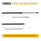 20" Gas Struts for Leer Camper Shell Window (Fits Snugtop Truck Topper)
