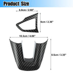 3pcs Carbon Fiber Steering Wheel Cover Trim for Ford 