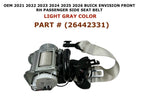 Right Side Seat Belt for Buick Envision (2021–2026) W/Wire Light Gray