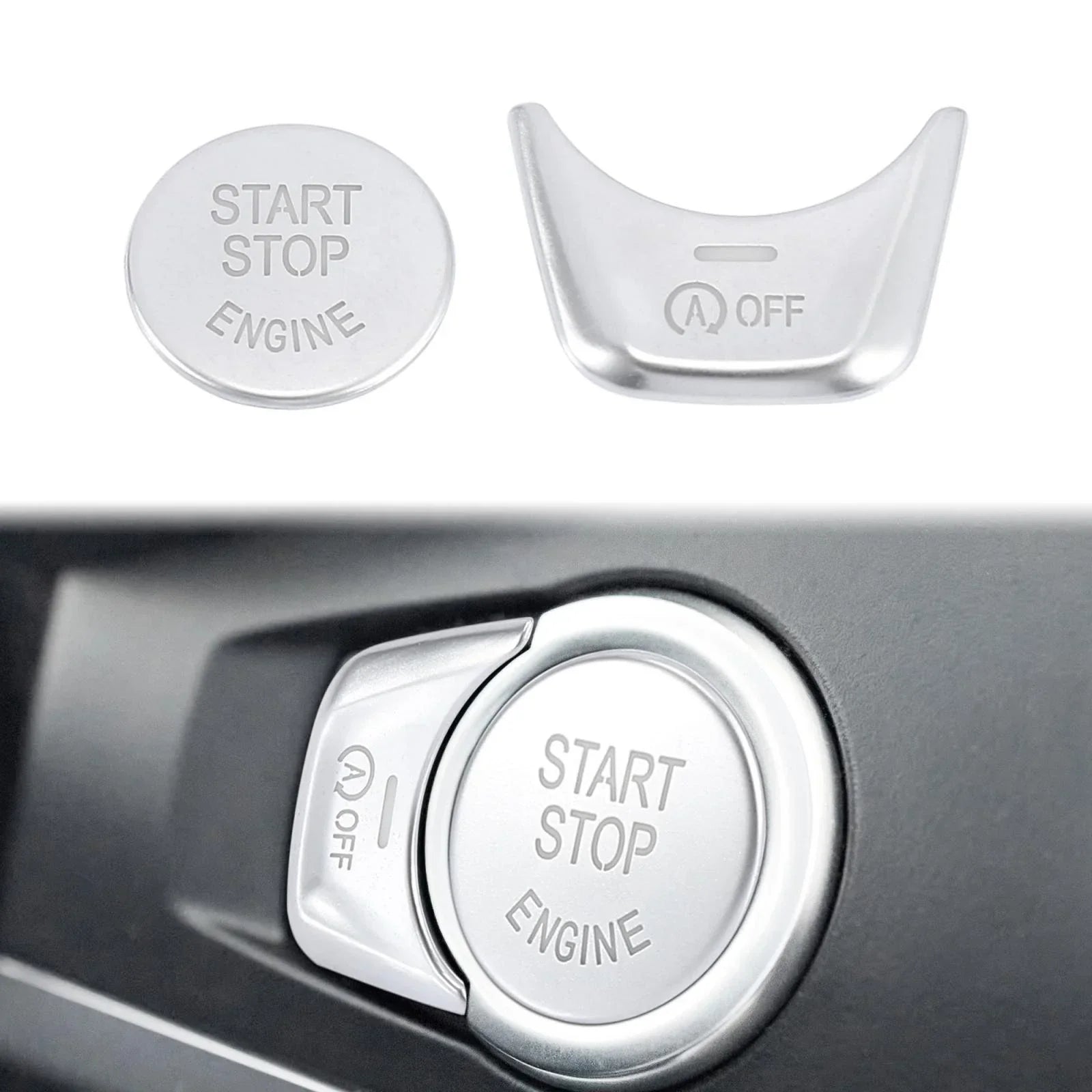 Engine Start Stop Switch Button Cover Set for BMW 5 Series 7 Series