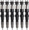 6X Fuel Injector 095000-6491 095000-6490 0950006492 for John Deere D7430
