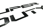 Hood Inserts Gloss Black Lettered for 2023-2025 Ford Super Duty
