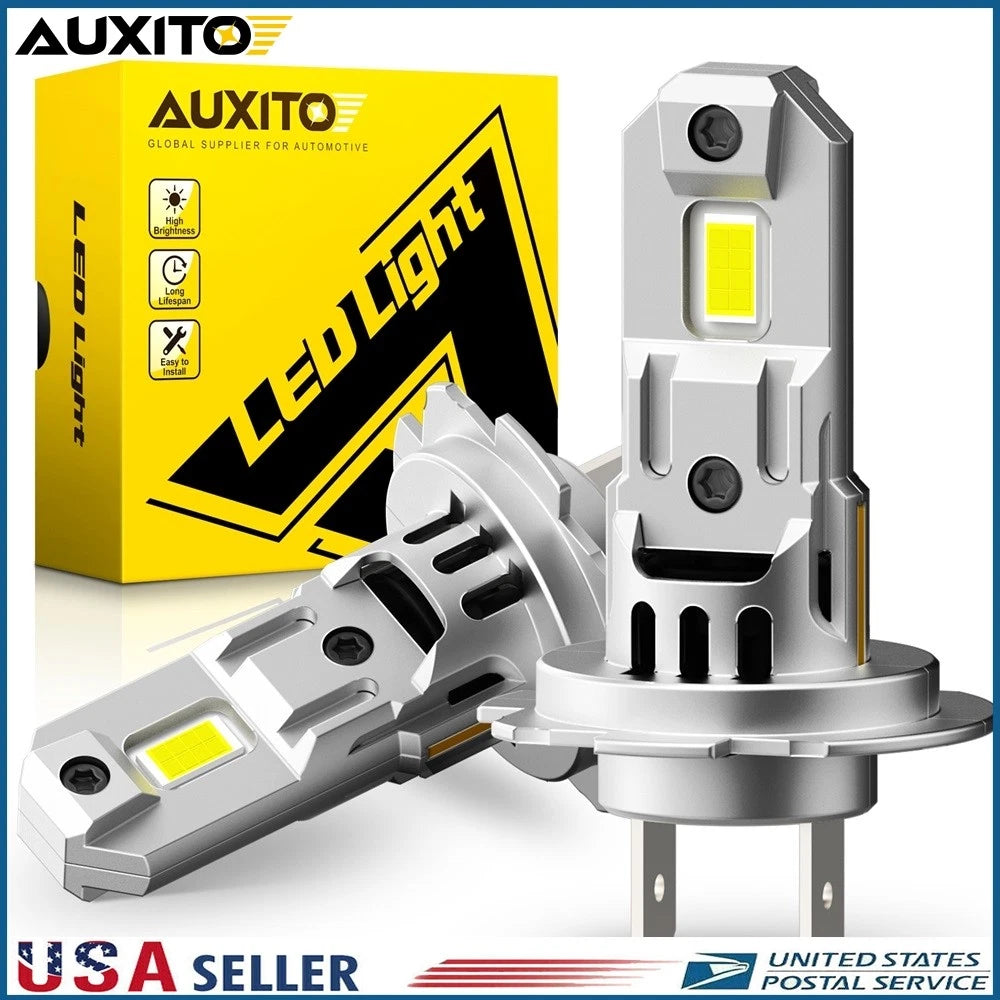 2X AUXITO H7 LED Headlight Bulb Kit for High Low Beam (Canbus, 360°)