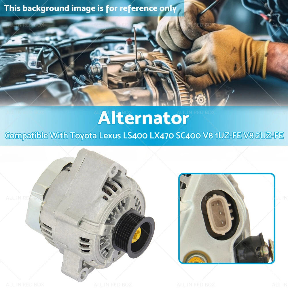 Alternator for Toyota Lexus LS400 LX470 SC400 V8 1UZ-FE 2UZ-FE (1990–2007)