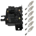 Ignition Coil & 6 Spark Plugs for Mazda Miata 1.8L (1999–2000)