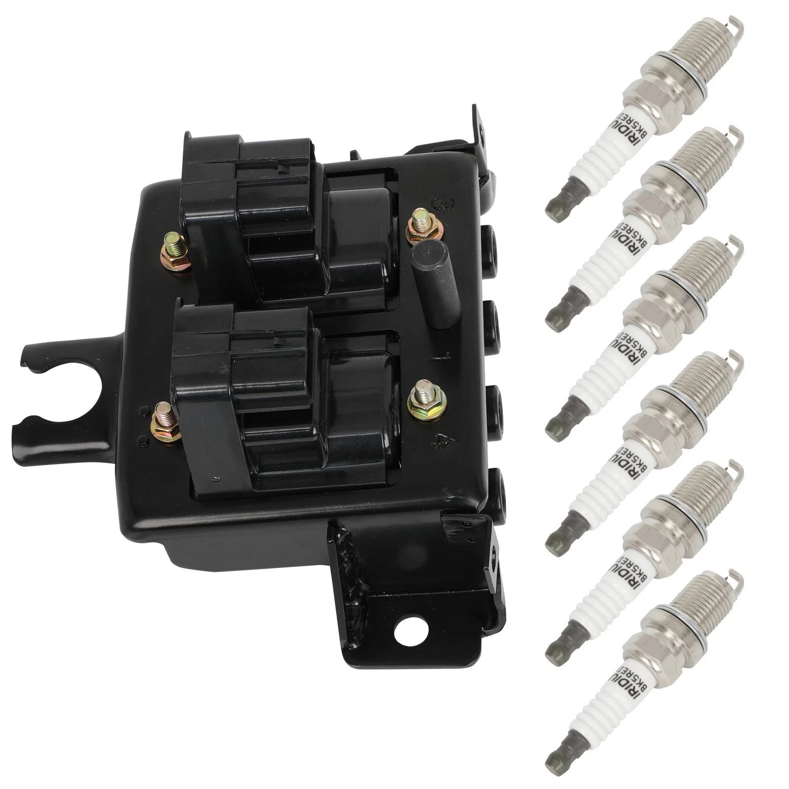 Ignition Coil & 6 Spark Plugs for Mazda Miata 1.8L (1999–2000)