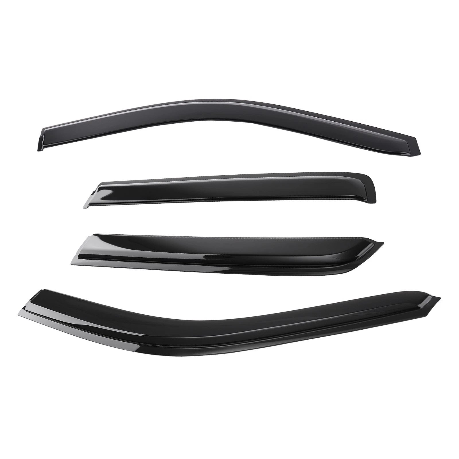 Set of 4 Side Window Visors Rain Guards for Jeep Cherokee (2014–2021)