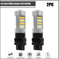 2X Dual Color White/Amber 3157 LED Turn Signal Bulbs for Various Models