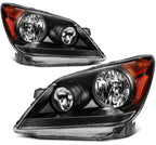 Pair Headlight Assembly for Honda Odyssey (2008–2010) Black Housing