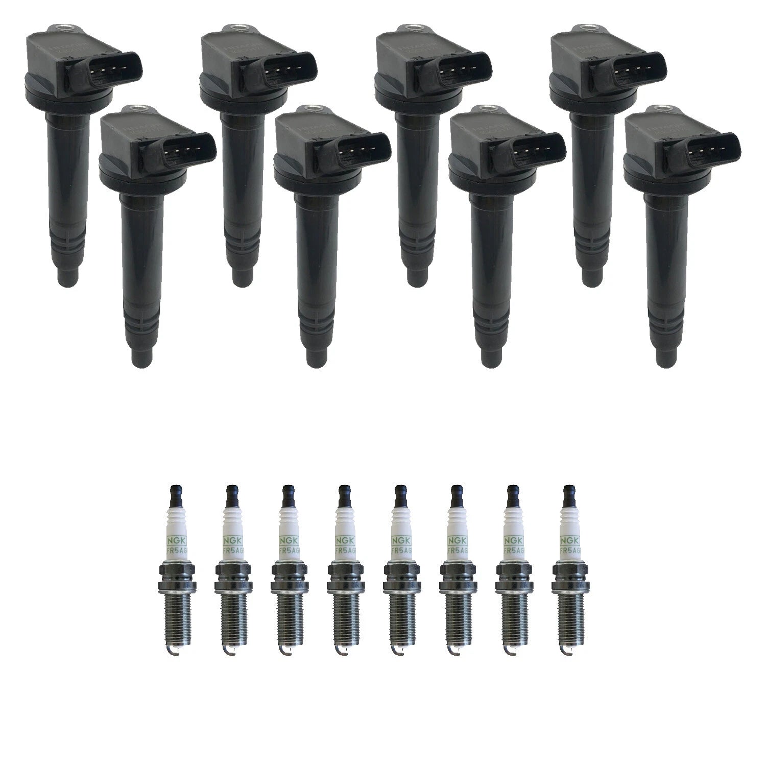 Set of 8 Ignition Coils & NGK Platinum Spark Plugs for Sequoia Tundra (2000–2023)