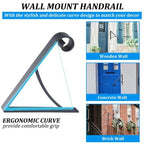 Steel Handrail Railing for 1-2 Steps Wall Mount
