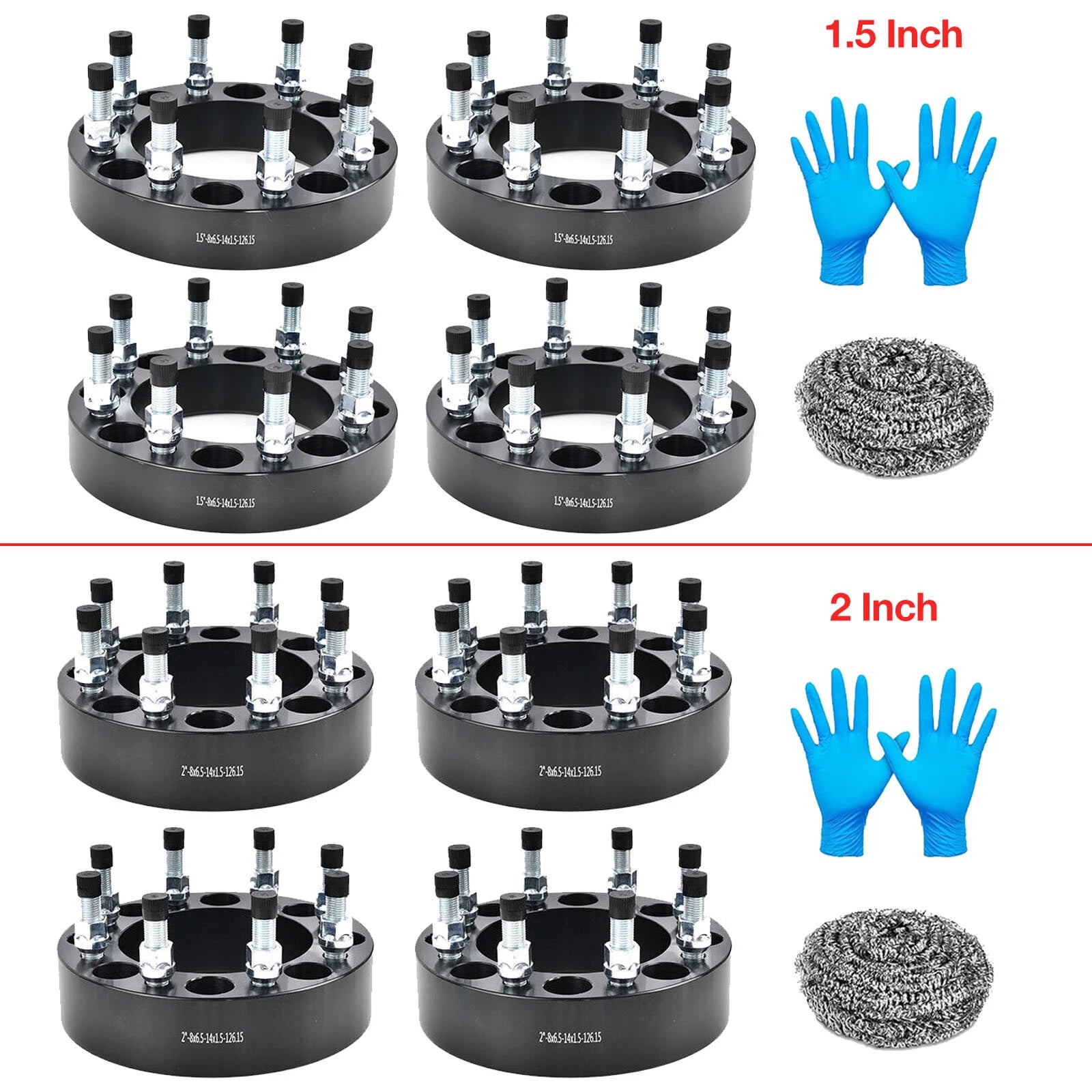 1.5" / 2" 8x6.5 to 8x165.1 Wheel Spacers for 2014-2022 Dodge Ram 2500 3500