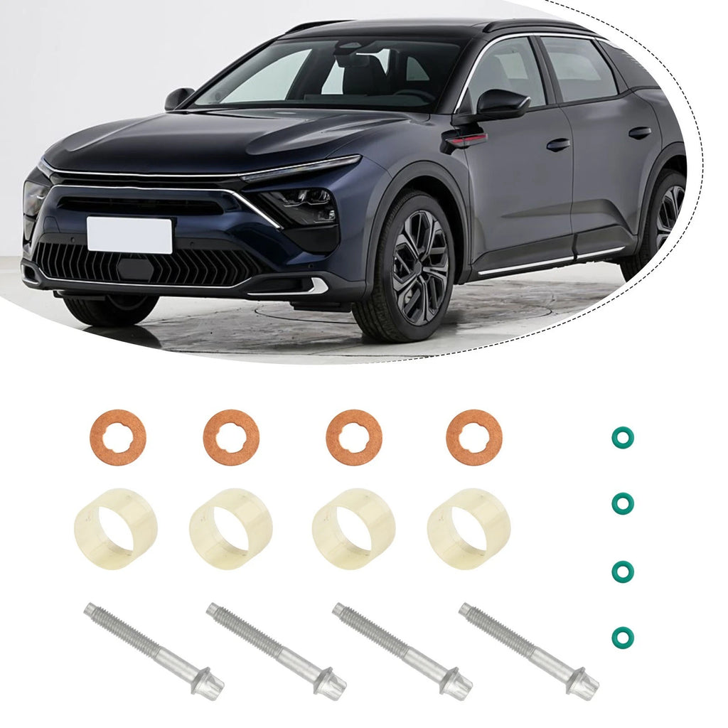 16pcs Fuel Injector Clamp Bolt & Seal Washer O Ring Set for Berlingo II (2008–2018)