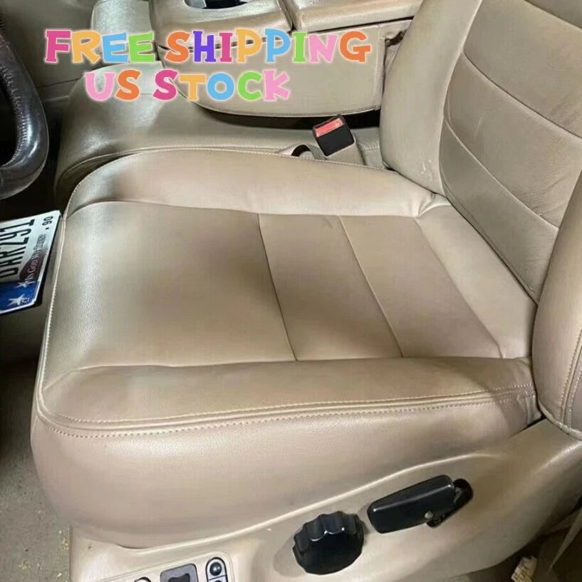Driver Bottom Seat Cover for Ford F250 F350 Super Duty (2002–2007) Tan Leather
