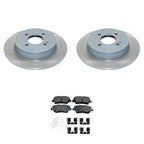 Set of 2 DuraGo Rear Rotors & Akebono ProACT Ceramic Pads for Accent Rio
