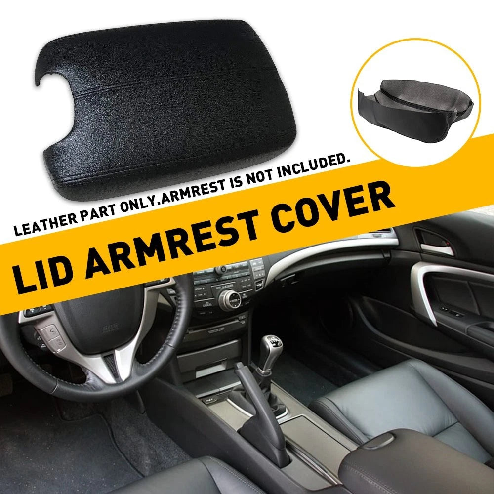 Armrest Cover for Honda Accord (2008–2012) Black Leather