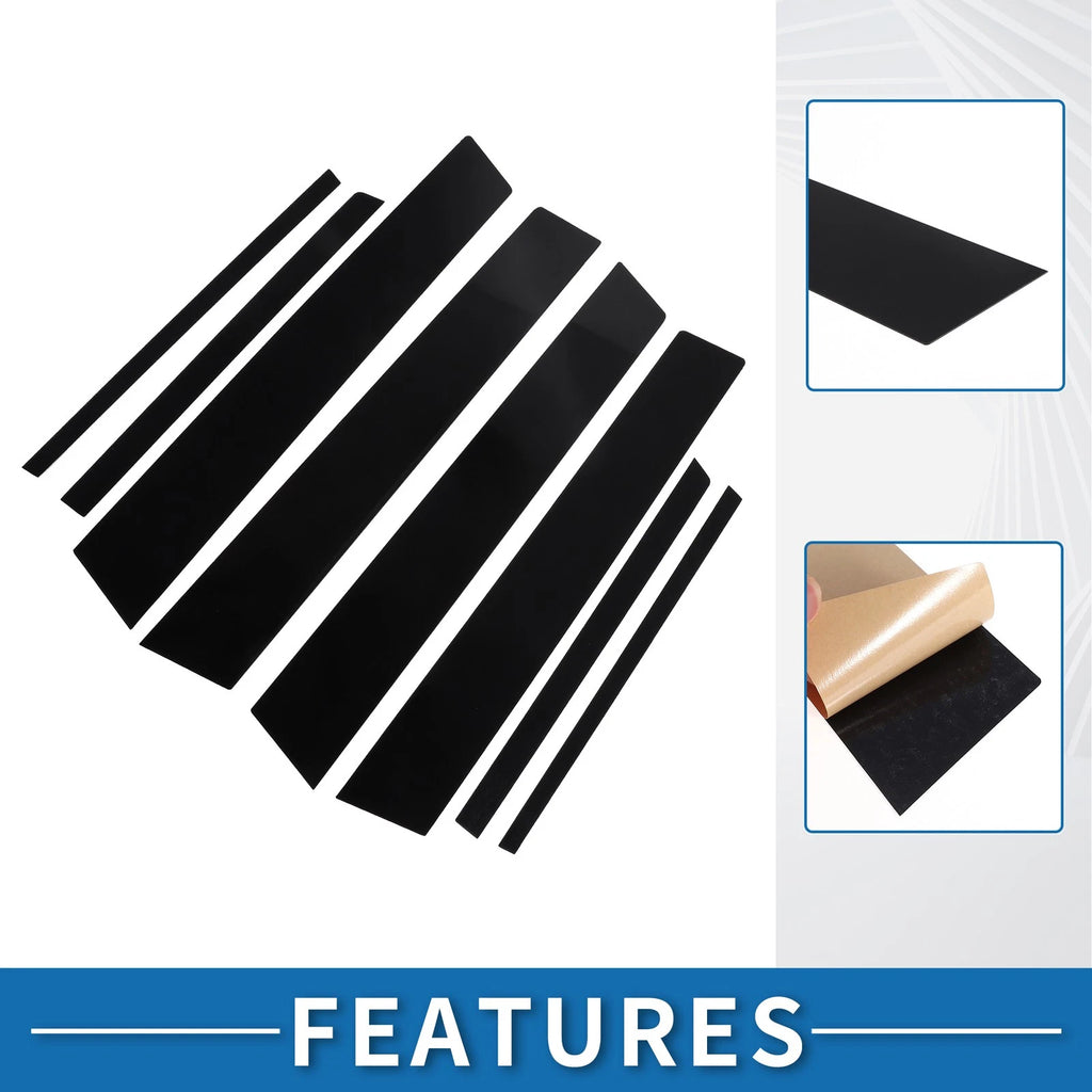 8 Pcs Window Trim Cover for Toyota RAV4 (2013–2018) Black